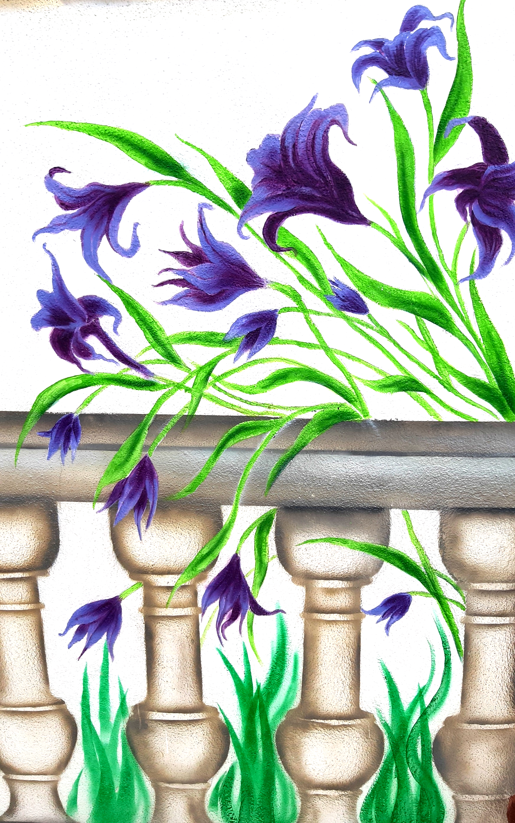 Pintura mural detall jardins
