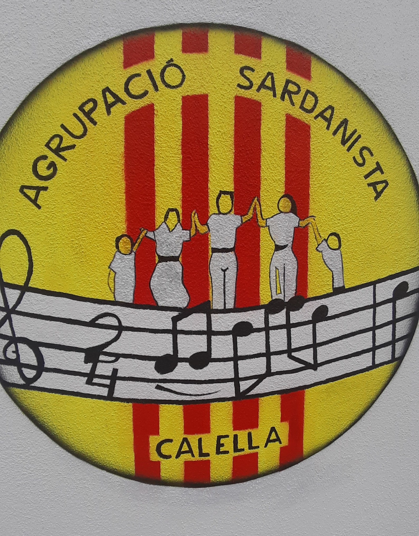 Pintura Escudo Agrupació sardanista Calella