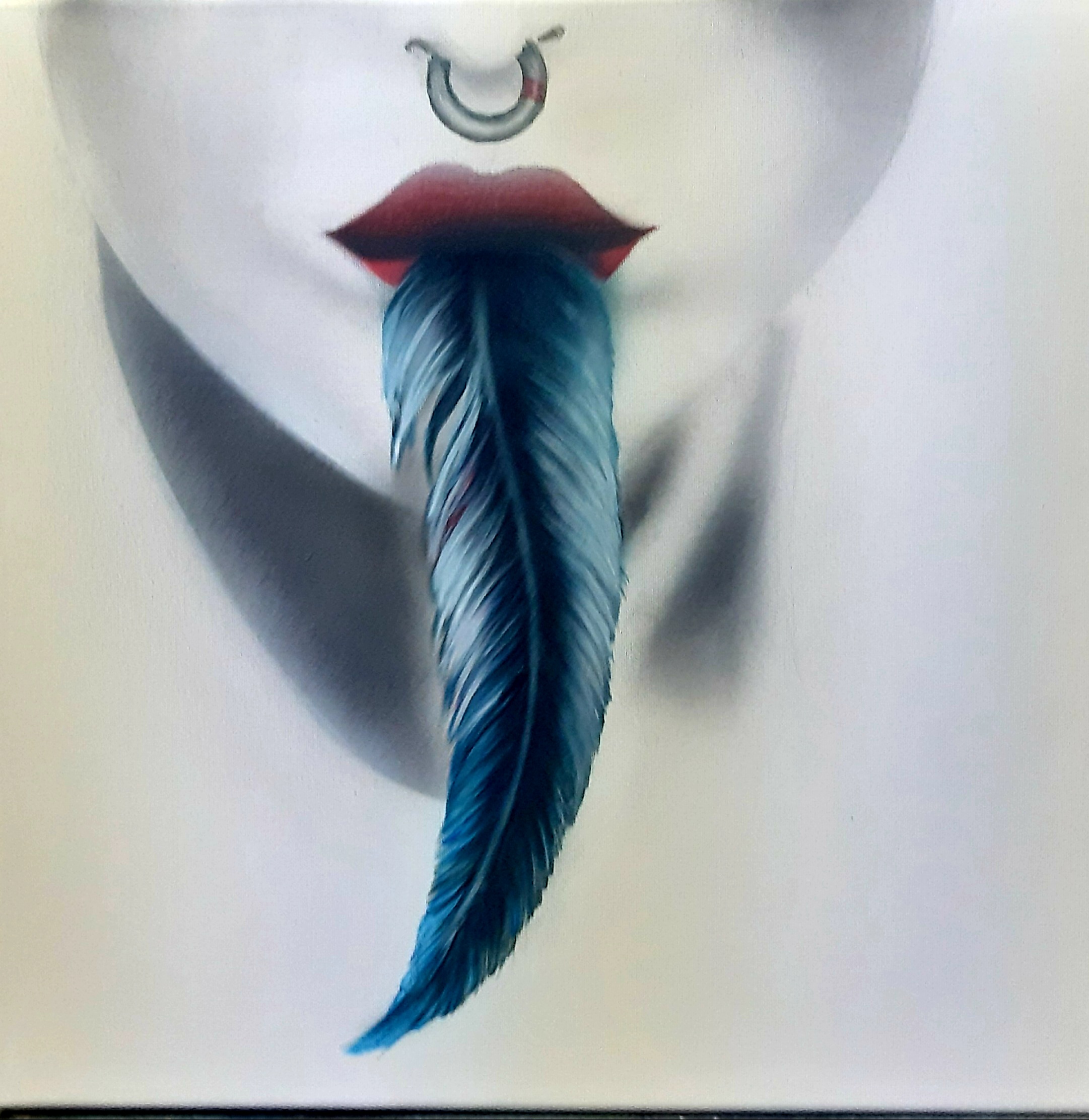 La pluma azul