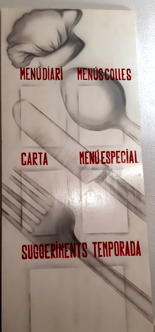 Tabla cartas Restaurant Bonavista